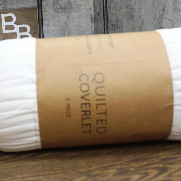 NWT Ienjoy Home Premium Ultra Soft 3-Piece Quilted Coverlet Set White Queen - Picture 5 of 8